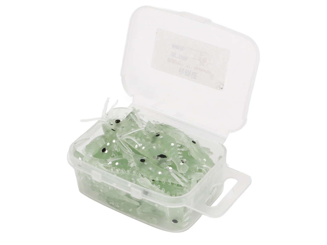 Isca De Camarão Luminosa De Silicone 3cm 50pcs