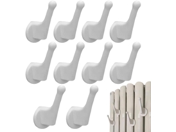 Cabide Para Quarto, 10 Peças, Resistente, Sem Necessidade De Furar.