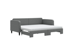 Daybed With Trundle, Daybeds With Trundles Vidaxl Cinzeto Tecido (90 X 200 Cm)