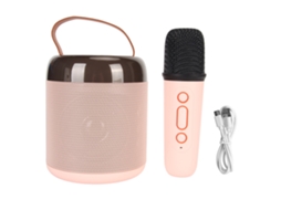 Sistema de Som Ktv para Casa Pequena EOOCOO com microfone Sem Fio e iluminação Rgb