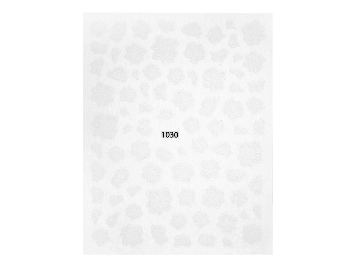 Adesivos autoadesivos de flores para unhas, decoração 3D para unhas postiças (1030 unidades)