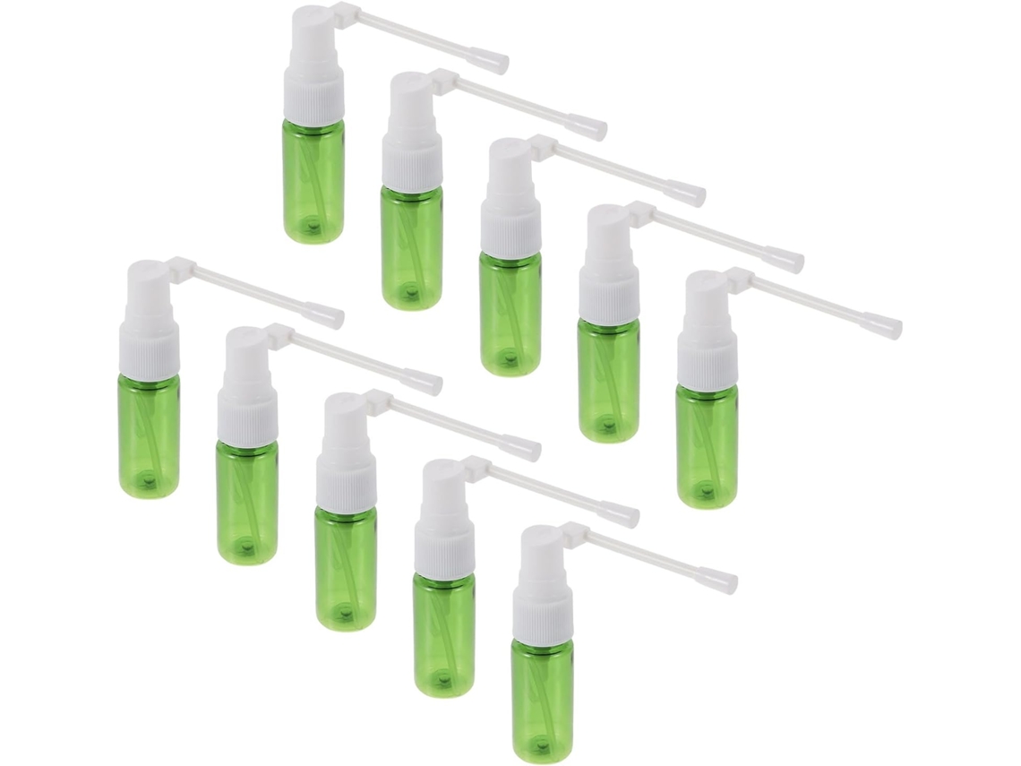 Embalagem Com 10 Frascos De Spray Nasal Em Pet/pp, Resistentes A