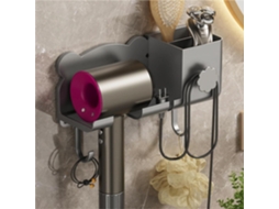 Suporte para Secadora de Cabelo, Cabelo Montado na Parede, Organizador Ferramentas P GOKOCO