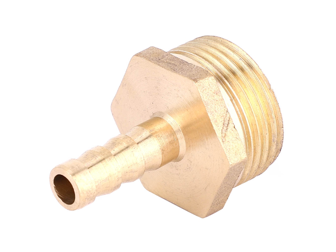 Conjunto De 5 Conectores De Mangueira Em Latão Laxiscreed 8mm Com Rosca Macho Bsp Para 3/4 Polegadas
