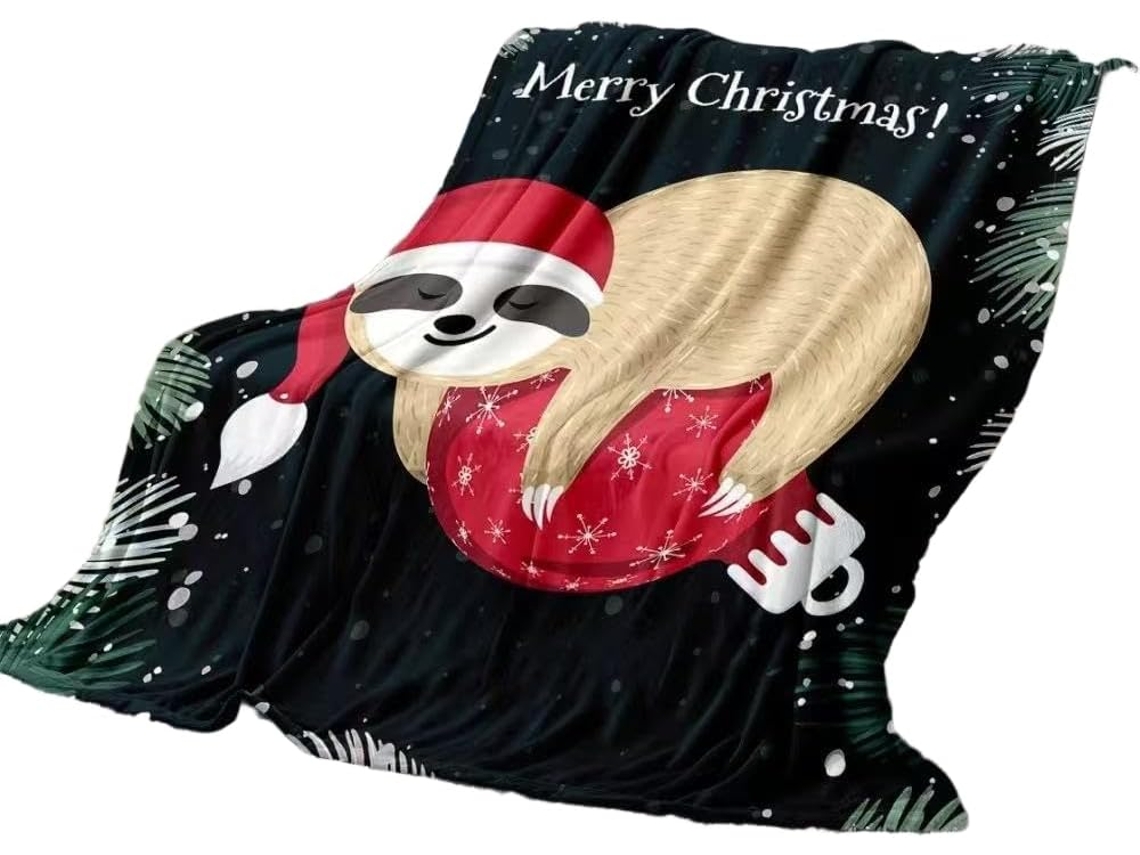 Manta de Flanela Estampada Natal e Halloween Syjym para Crianças Ideal Lazer Presentear nas Festas Fim Ano, Ma