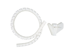 Tubo De Gerenciamento De Cabos Flexível 10m Branco Dia32mm Com Clip Para Organização Resistente