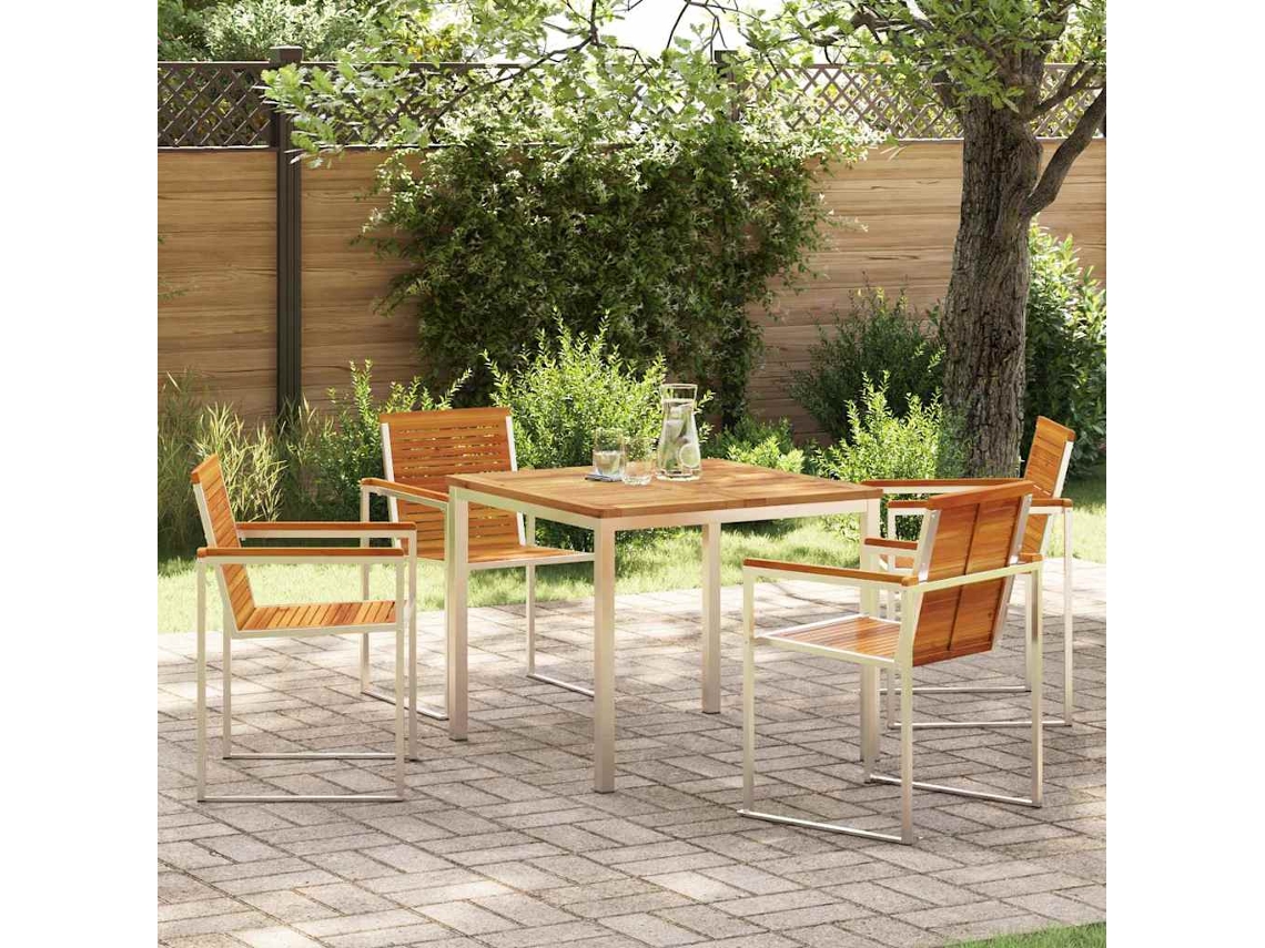 Vidaxl Conjunto De Jantar Para Jardim 5 Pcs
