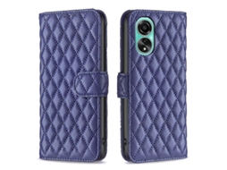 Capa De Celular Tipo Carteira Com Estampa De Diamante Em Couro Para Oppo A78 5g
