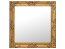 Espelho de Parede Estilo Barroco 60X60 Cm Dourado Decoração