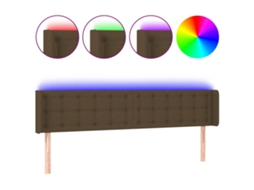 Led Headboard, Led Headboards Vidaxl Marrom Tecido (183 X 16 X 78/88 Cm)