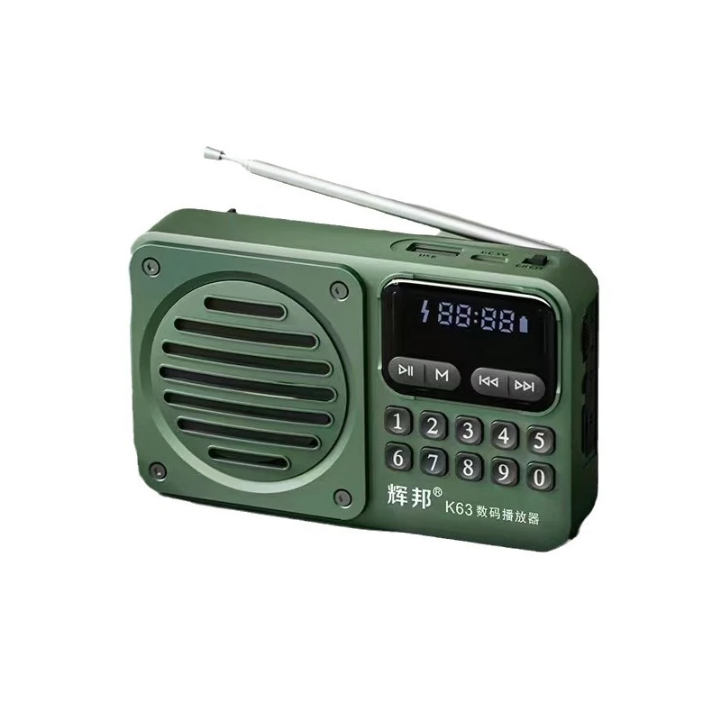 Mini Rádio FM Bluetooth com Visor Led, Reprodutor de Música e Despertador MDUG