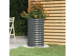 Vidaxl Vaso/floreira De Jardim Aço Galvanizado 40x40x68cm Antracite