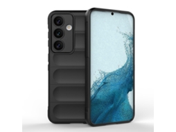 Capa Halinuia Para Samsung Galaxy S24 5g Magic Shield Tpu Flanela Preta (proteção Integral, Interior Em Flanela)