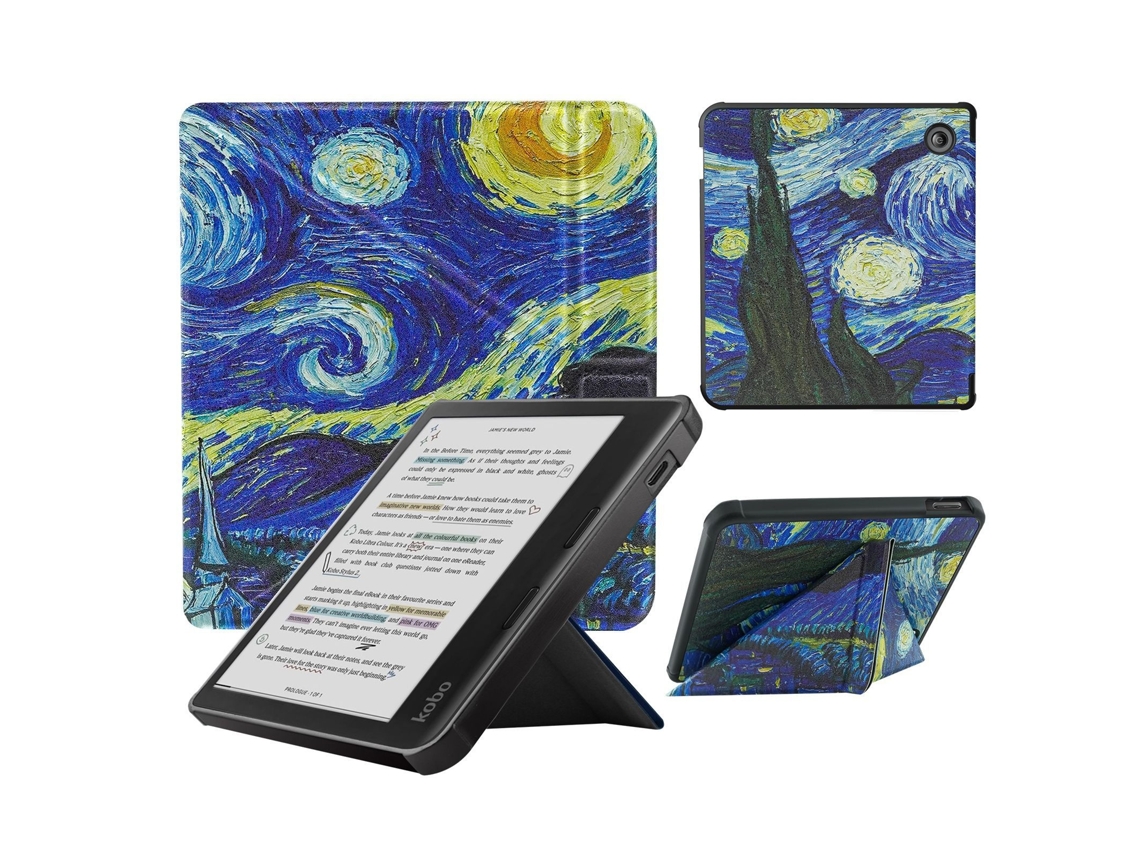Elysve Capa Protetora Para Kobo Libra 2 Com Modo De Hibernação Star Sky