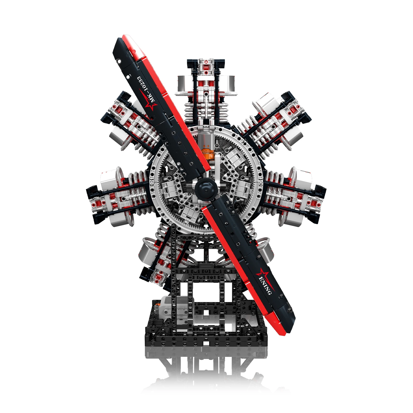 3089 Peças De Blocos De Construção Para Modelo De Motor Radial De Avião