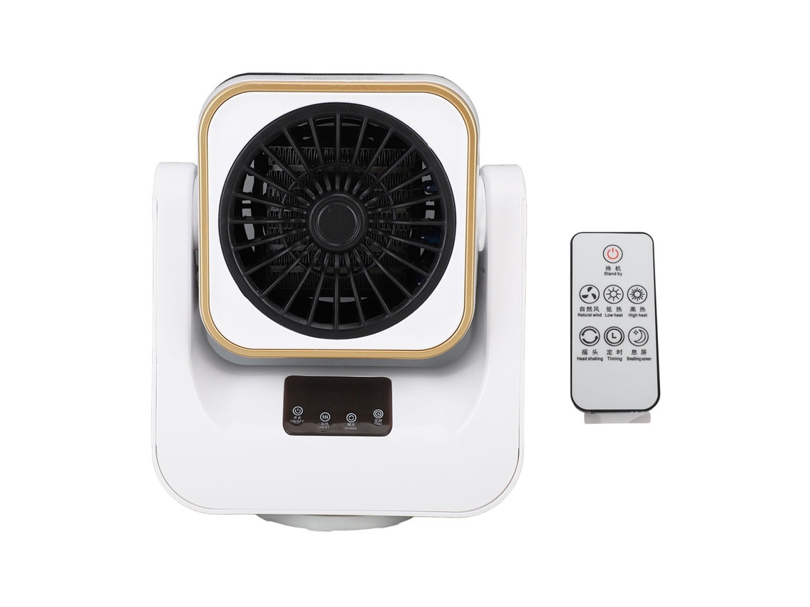Laxiscreed Ventilador De Aquecimento Portátil Para Mesa Com Controle Remoto E Visor Digital