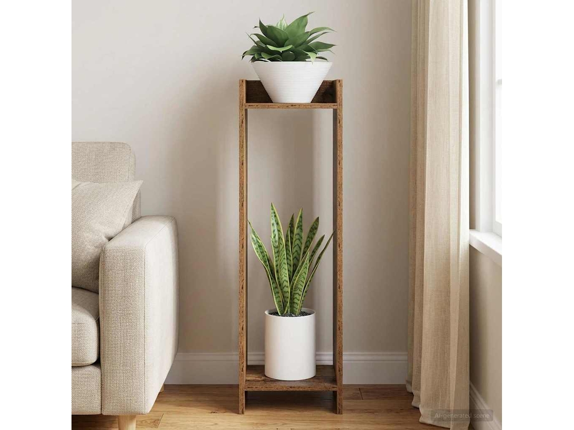 Vidaxl Suporte Para Plantas Madeira Antiga 30 X 30 X 100 Cm