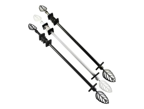 Barra cortina metal 70-120 cm 3795 negro/blanco oro