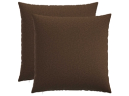 Vidaxl Capa Almofada 2 Unid. Heerlen Castanho 65 X 65 Cm Tecido