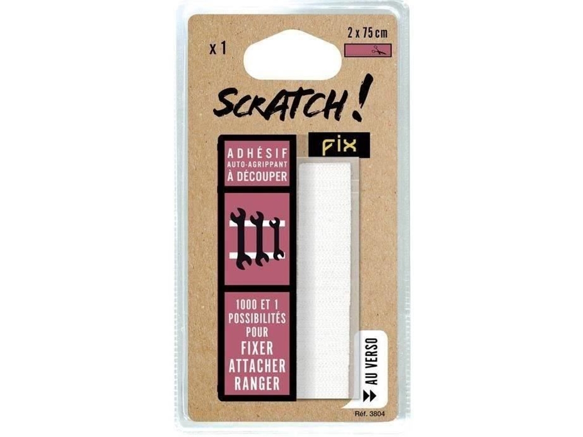 Fita Adesiva De Velcro 2 X 75 Cm Branca Scratch Fix