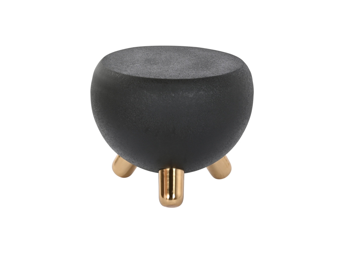 Mesa Lateral de Ferro Preto Rústico, 51x51x44cm ALEXANDRA HOUSE LIVING