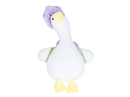 Primerox brinquedo de Pato Floral de Pelúcia Macio com Chapéu Floral e Mochila Roxo 35cm