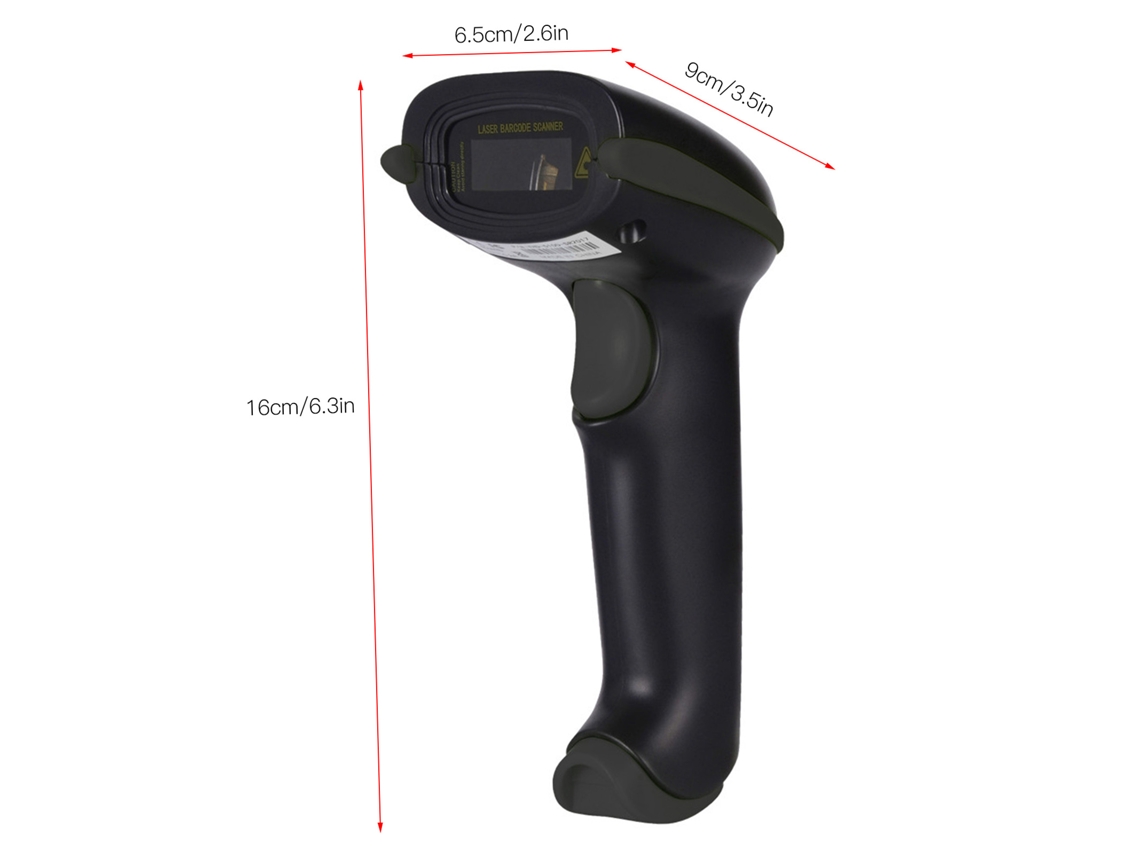 Leitor de Código de Barras Usb Fio 1d Automático com Suporte Ajustável | S/MARCA