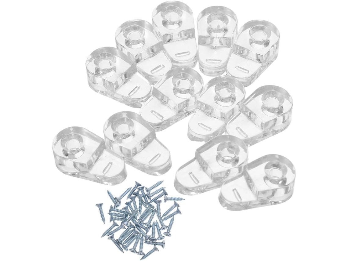 Conjunto De 40 Presilhas Plástico Para Vidro Com Design Discreto E Ver