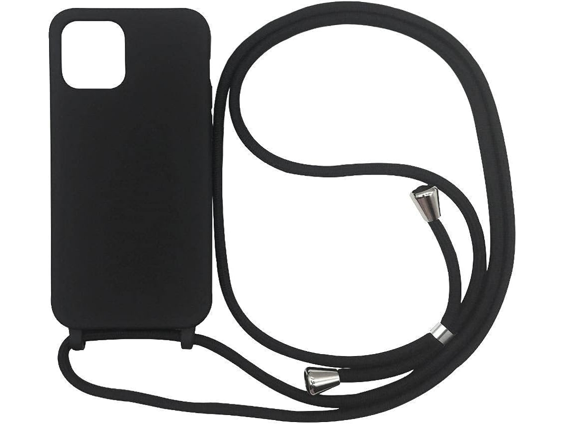 Cabo Telefônico De Silicone Com Fio E Capa - Preto