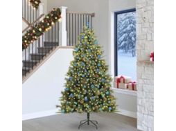 Vidaxl Árvore De Natal Artificial Articulada Com Cones Verde 240 Cm