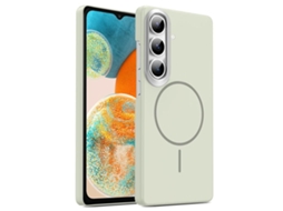 Capa Para Samsung Galaxy A24 4g Fina Circular Magsafe À Prova De Choque Dourada Em Policarbonato Cinza Titânio