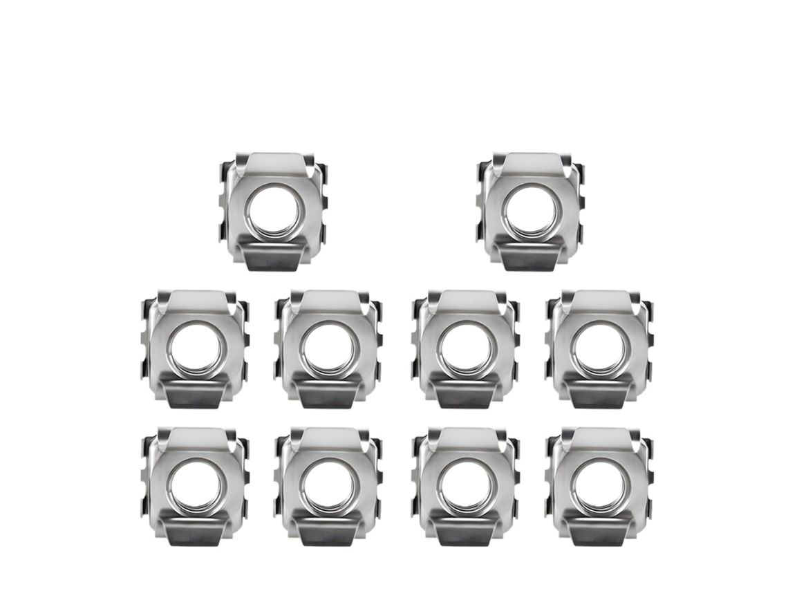 Porcas Gaiola Flutuantes De Aço Inoxidável M4 M8 Encaixe Por Pressão Para Montagem Em Rack, 3a 10 Peças, M8