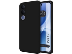 Capa Tumundosmartphone De Silicone Líquido Ultramacia Para Vivo V70 Fe Preta