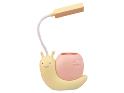 Lâmpada de Mesa com design de caracol, cute, recarregável, proteção ocular, para crianças S/MARCA