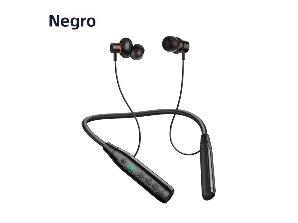 Fones MDUG Bluetooth com faixa para pescoço, microfone, compatível com cartão TF, à prova d'água
