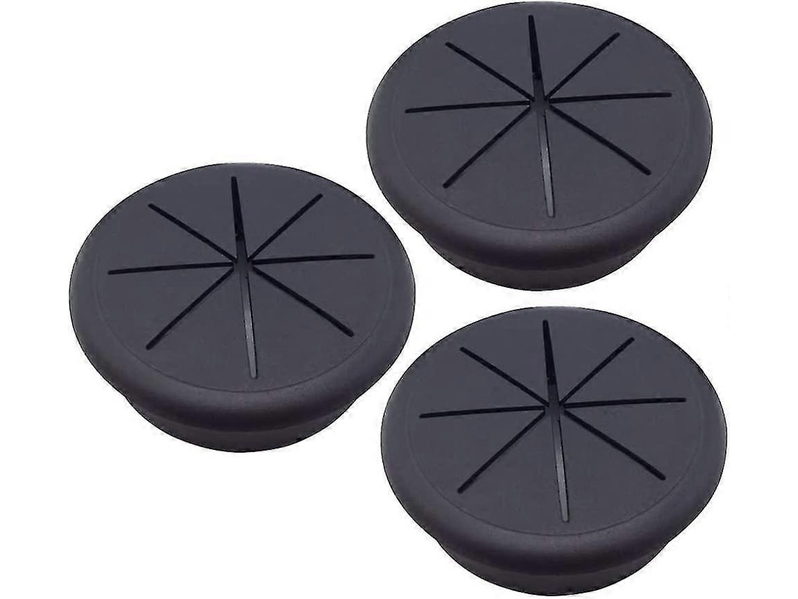 Lurelia Passa-cabos De Mesa, Pack De 3, 70 Mm, 21 Mm, Resistente, Preto