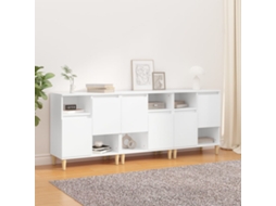 Vidaxl Aparadores 3 Pcs 60x35x70 Cm Derivados De Madeira Branco