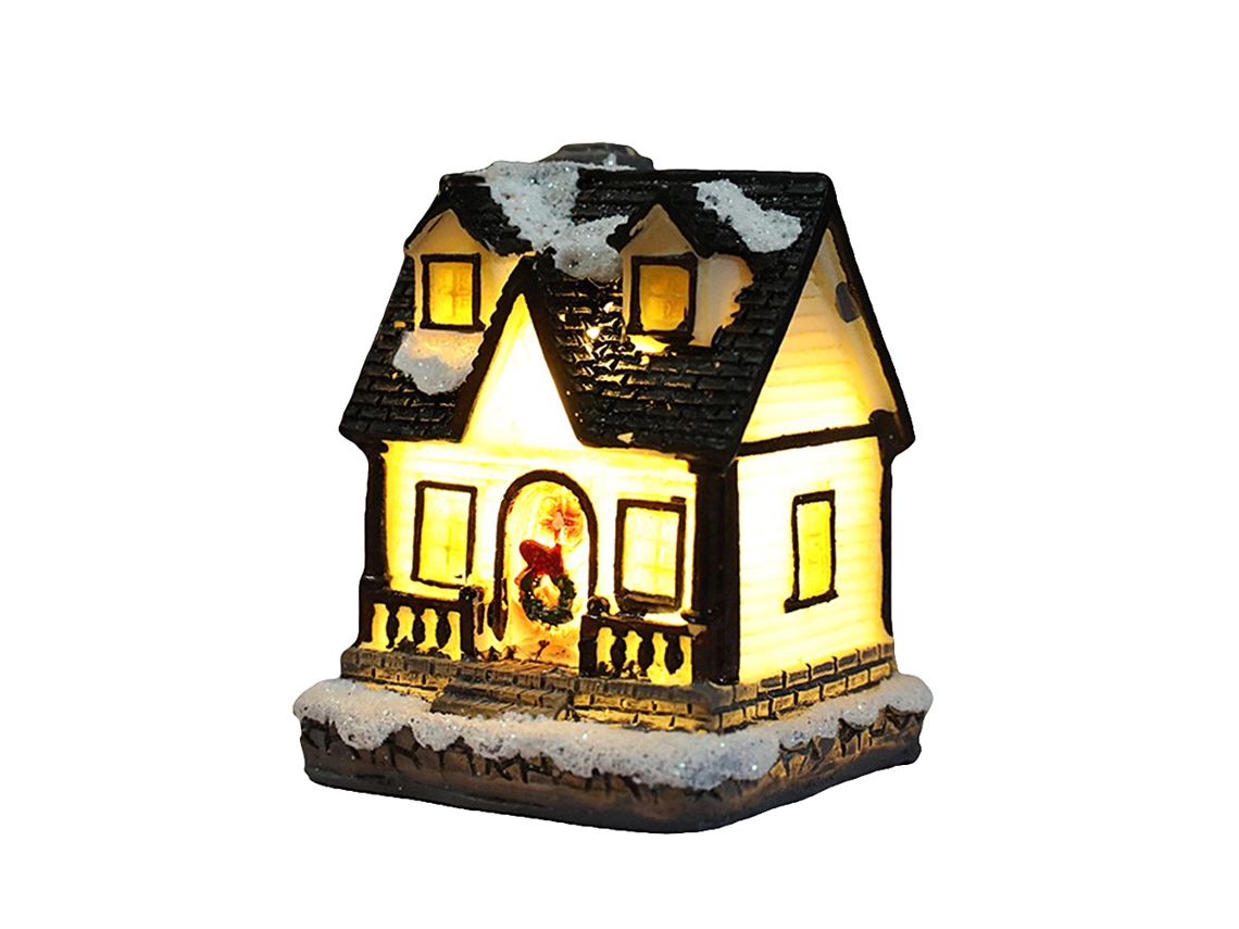 Luz de Natal Led Casa Resina Decoração Natalina