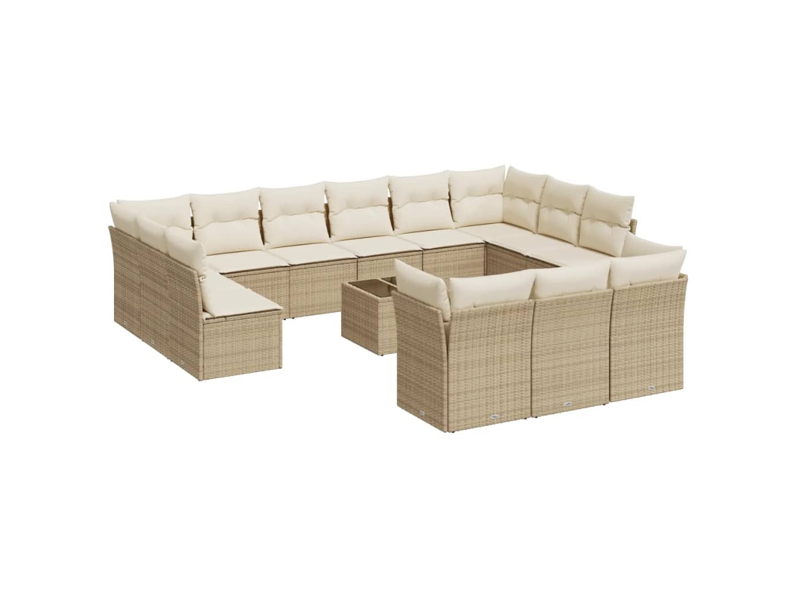 Garden Sofa Set, Garden Sofa Sets Vidaxl Bege Rattan / Vime (n/a)