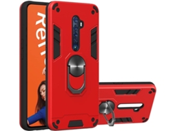 Capa Militar Carro Protetor para Oppo Reno 2 HONGWE. Anti-Choque Magnética Vermelho