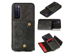 Capa Protetora Magnética À Prova De Choque Com Compartimento Para Cartão Para Huawei Nova 7 5g Com Fivela Dupla De Pu Tpu