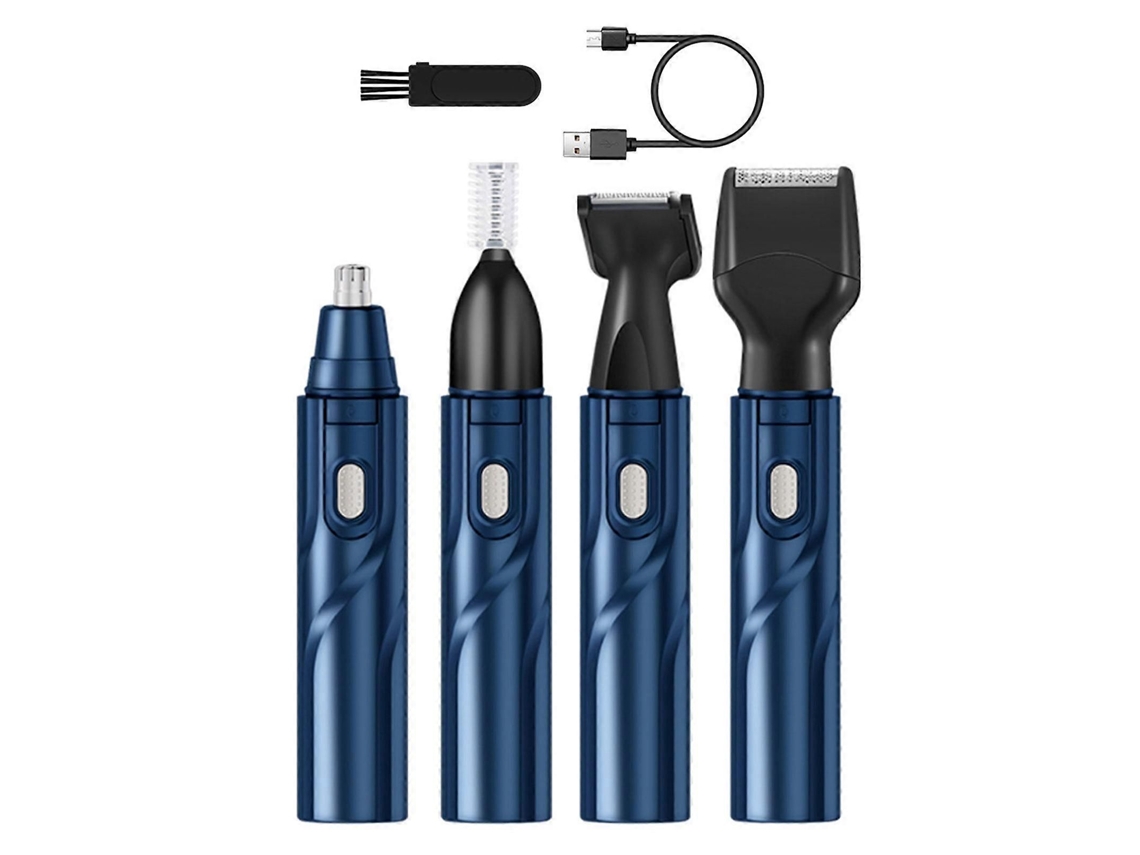 Kit De Cuidados Pessoais 4 Em 1 Sem Fio Removedor De Pêlos Portátil Destacável Bateria Estendida Perfeito Para Barba Nariz Pêlos Sobrancelhas Pêl