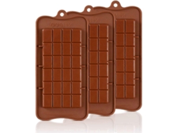 Molde de Chocolate Separável 3 Peças Molde de Caramelos Antiaderente de Silicone