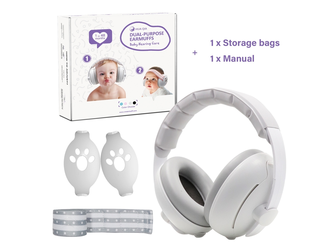 Protetor Auricular Infantil Elysve, Branco