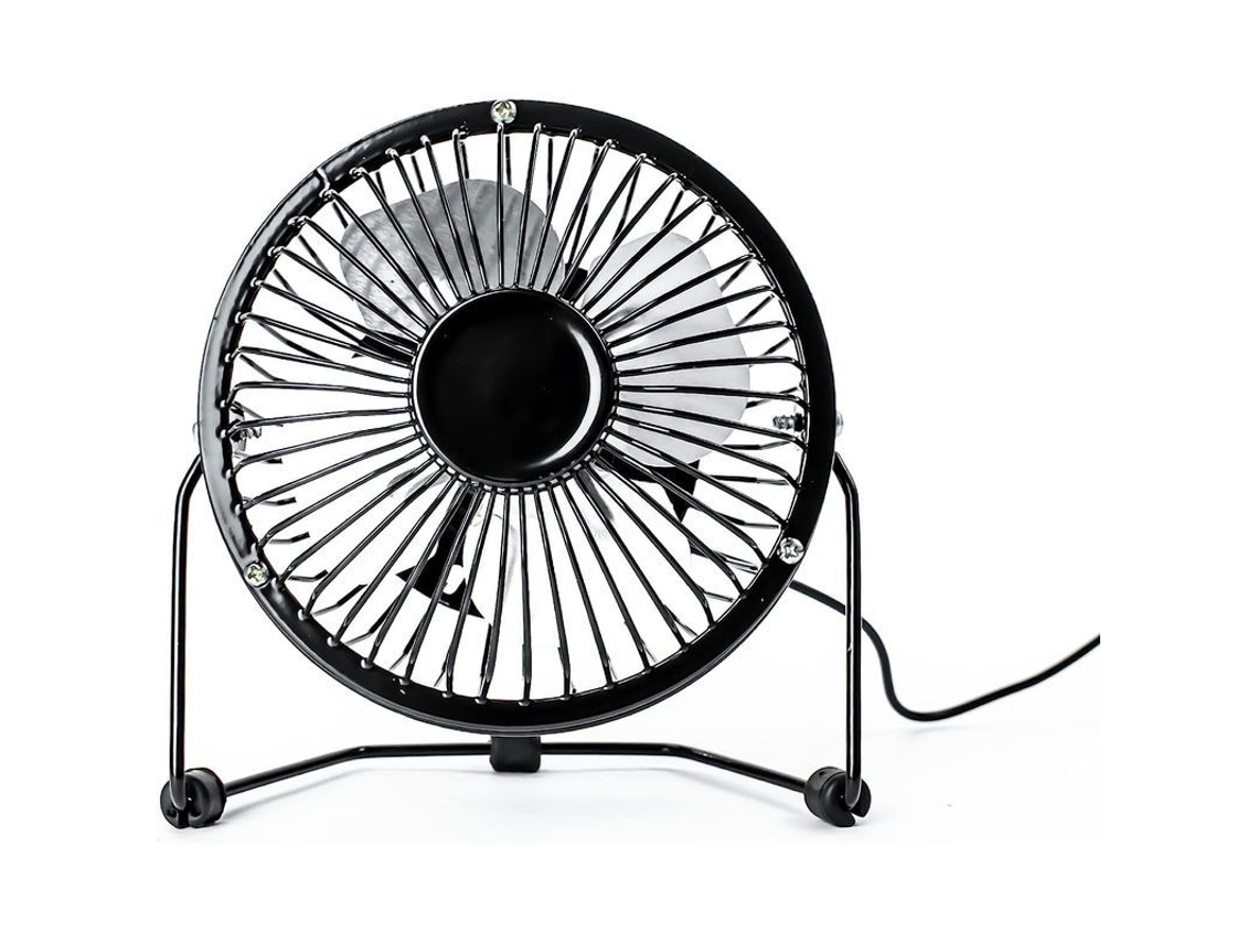 Ventilador de Mesa Mini com Plug Usb 4 Polegadas Finish Metálico Preto