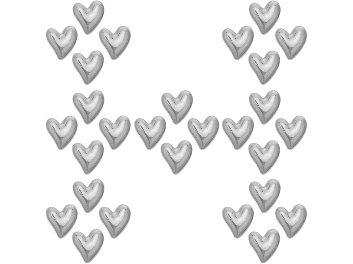 Conjunto de 30 cartões decorativos em formato de coração, resistentes ao desgaste, ideais para decoração de casa.