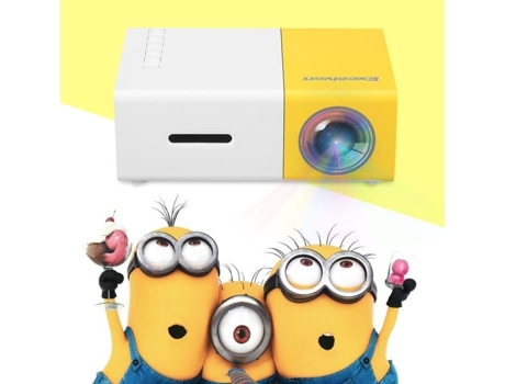 Projetor Portátil Hd Excelvan Yg300 50 Lumens Amarelo Ovonni