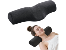 Travesseiro Cervical para Dormir, Design Ergonômico com Apoio de Cabeça, Adequado para Quem Dorme de Costas e de Lado, Preto AQUAFORGE
