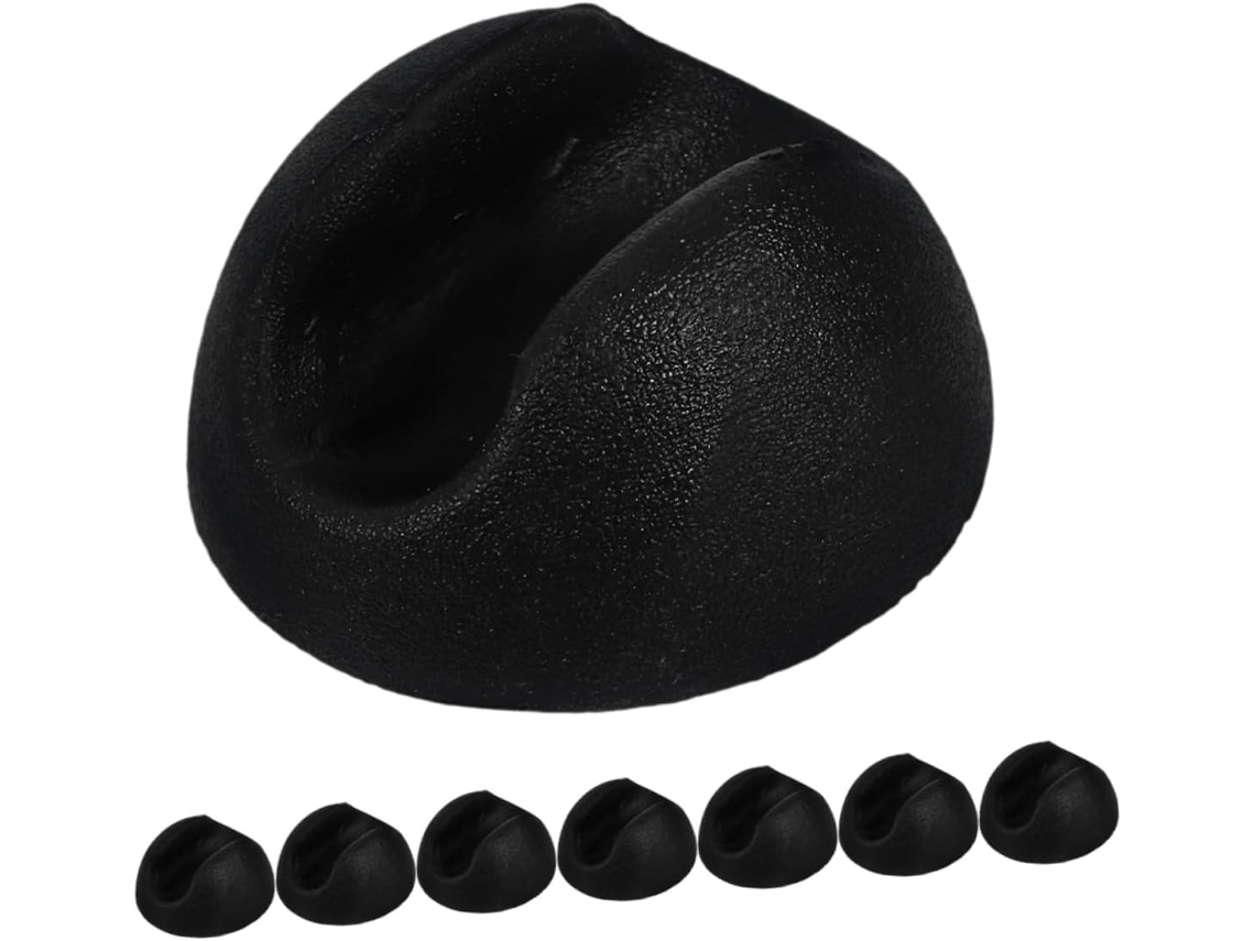 Protetores De Chão Genéricos Em Pvc Preto, Em Formato De Meia Esfera, Para Pés De Cadeiras E Mesas 8 Peças, Que Não