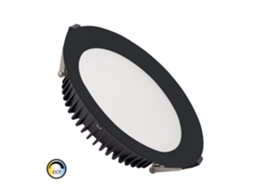 Downlight Led 40W Samsung New Aero Slim Cct Seleccionável 130 Lm/W Microprismático Ugr17 Lifud Preto Corte Ø 200 Mm LEDKIA